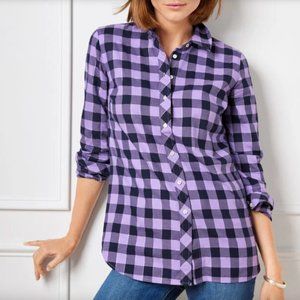 XS Purple plaid Talbots lightweight flannel